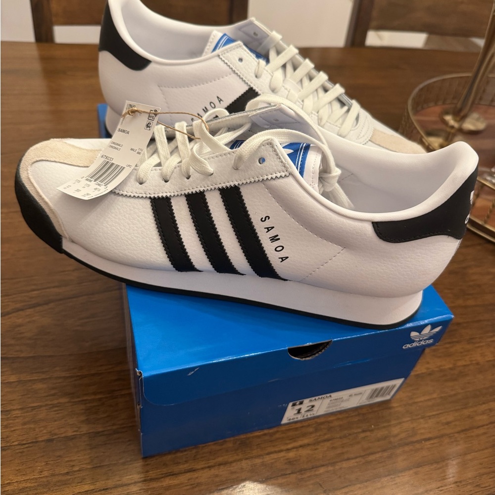 Adidas Samoa Sneakers in Black and White